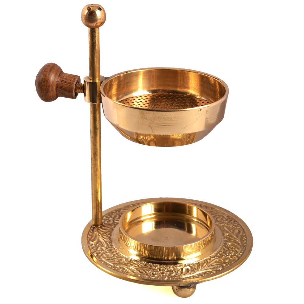 Incensario Bronce - Decorados florales - Modelo Trevol