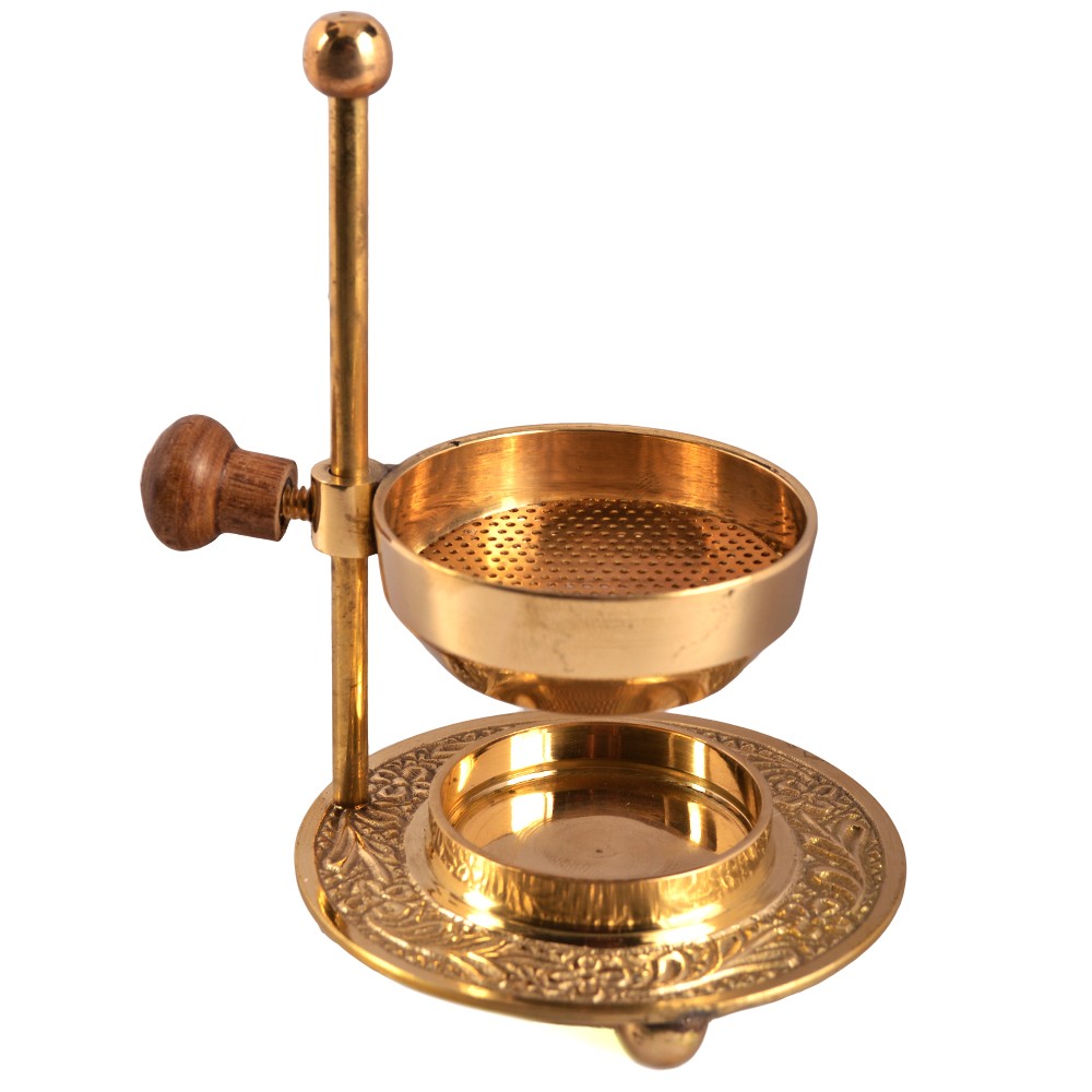 Incensario Bronce - Decorados florales - Modelo Trevol