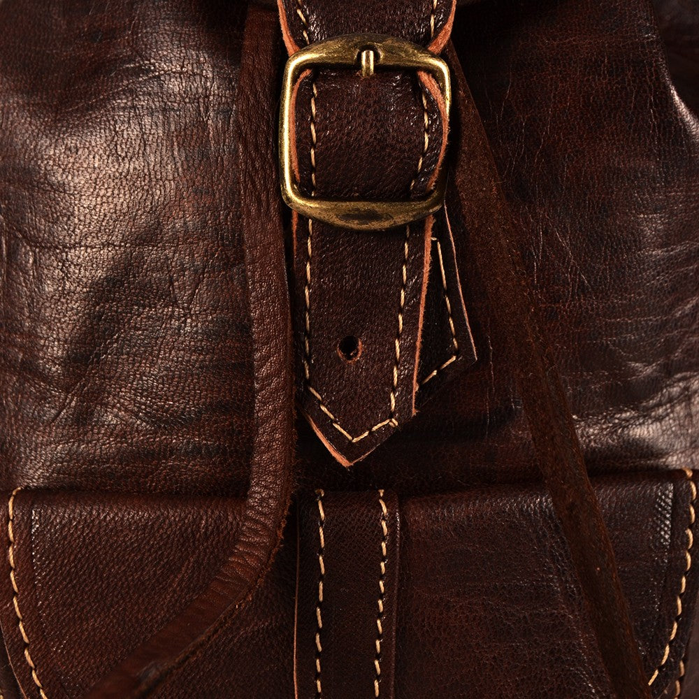 Mochila Cuero - 2 Bolsillos - Modelo YEIBEIN