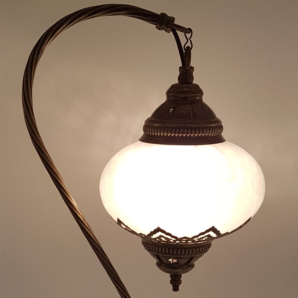 Lampara Mesita Noche - Cristal Craquelado- Modelo KASAB