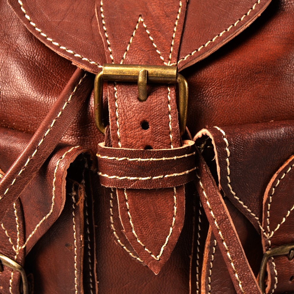 Mochila Cuerto Artesanal - 4 Bolsillos - Modelo Hasam