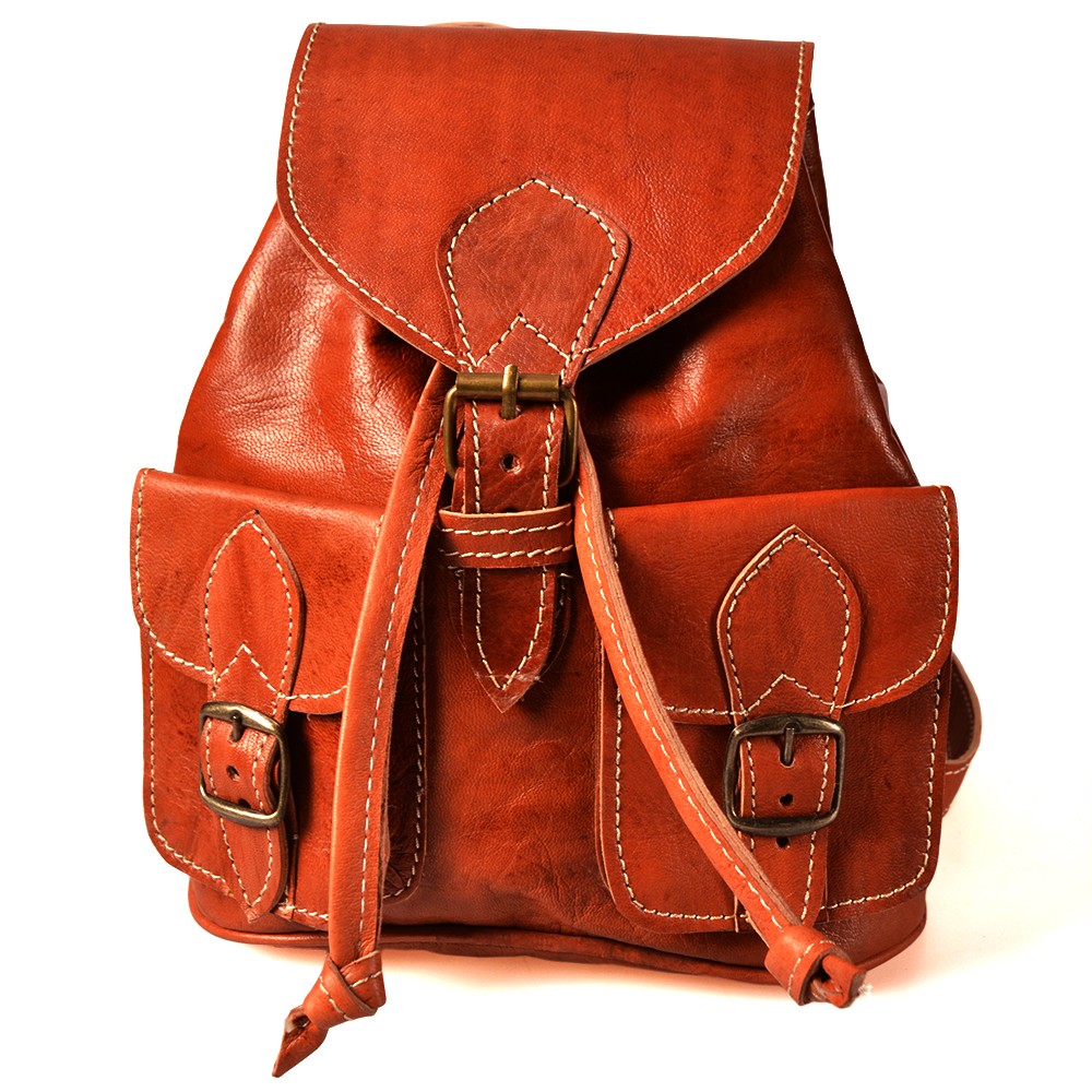 Mochila Cuerto Artesanal - 4 Bolsillos - Modelo Hasam