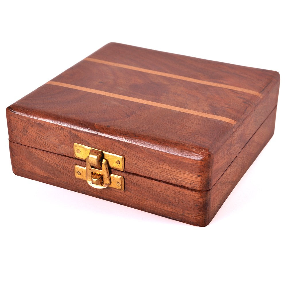 Ajedrez de Viaje - Fichas Ancladas - Artesanal - 13 cm - Modelo Rihla