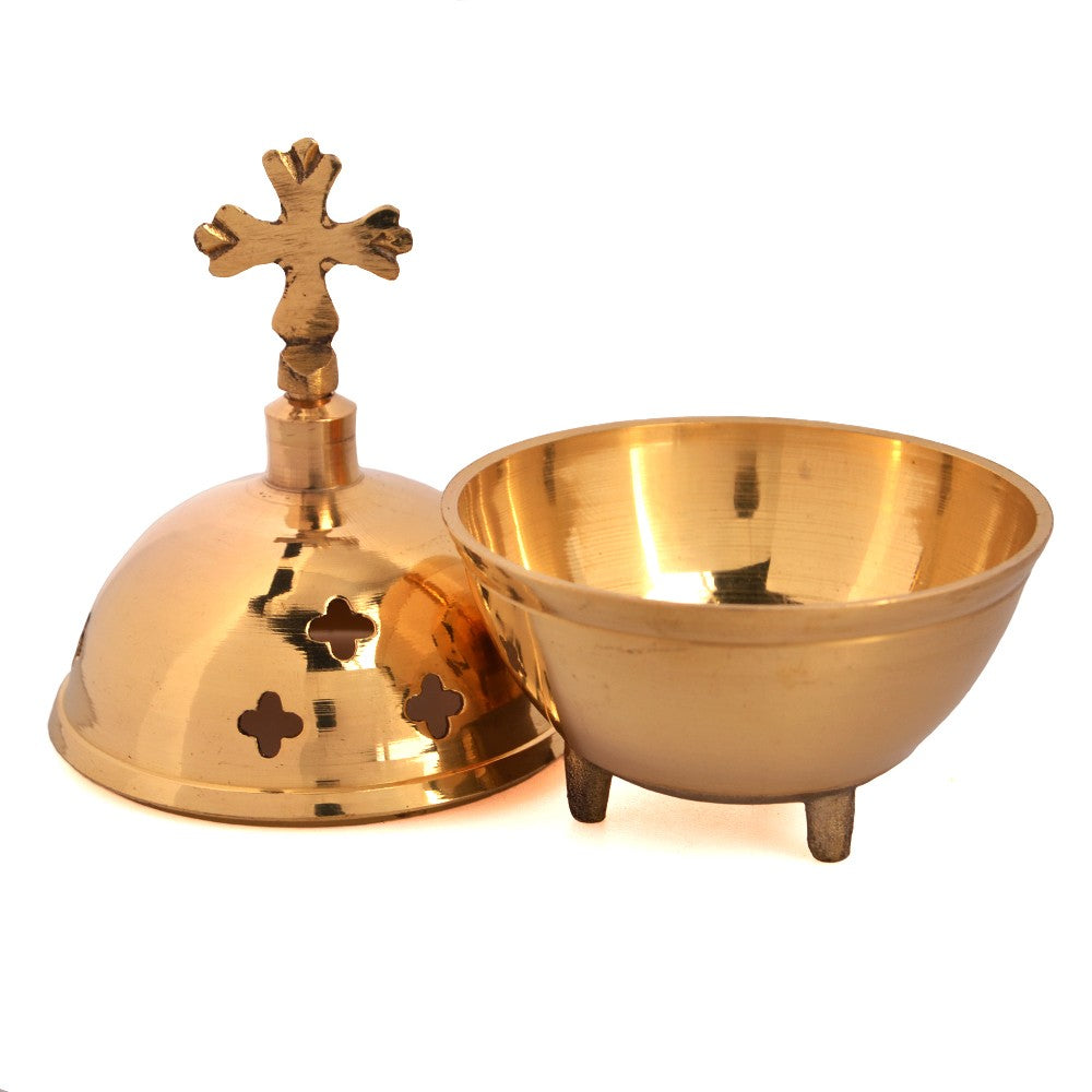 Incensario Bronce Toledo - Para Incienso En Grano - 6 cm