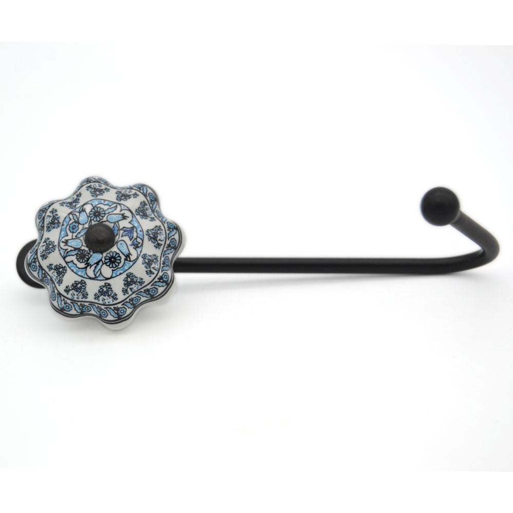 Percha Forja y Cerámica - Diseño Floral - Modelo Turquía