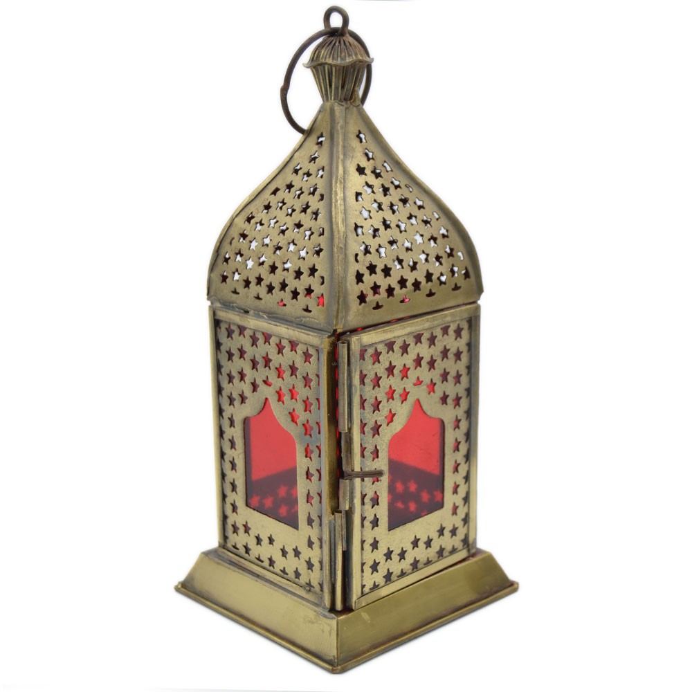 Farolillo Arabe - Diseño Estrellas Caladas - Modelo Agra - 19 cm
