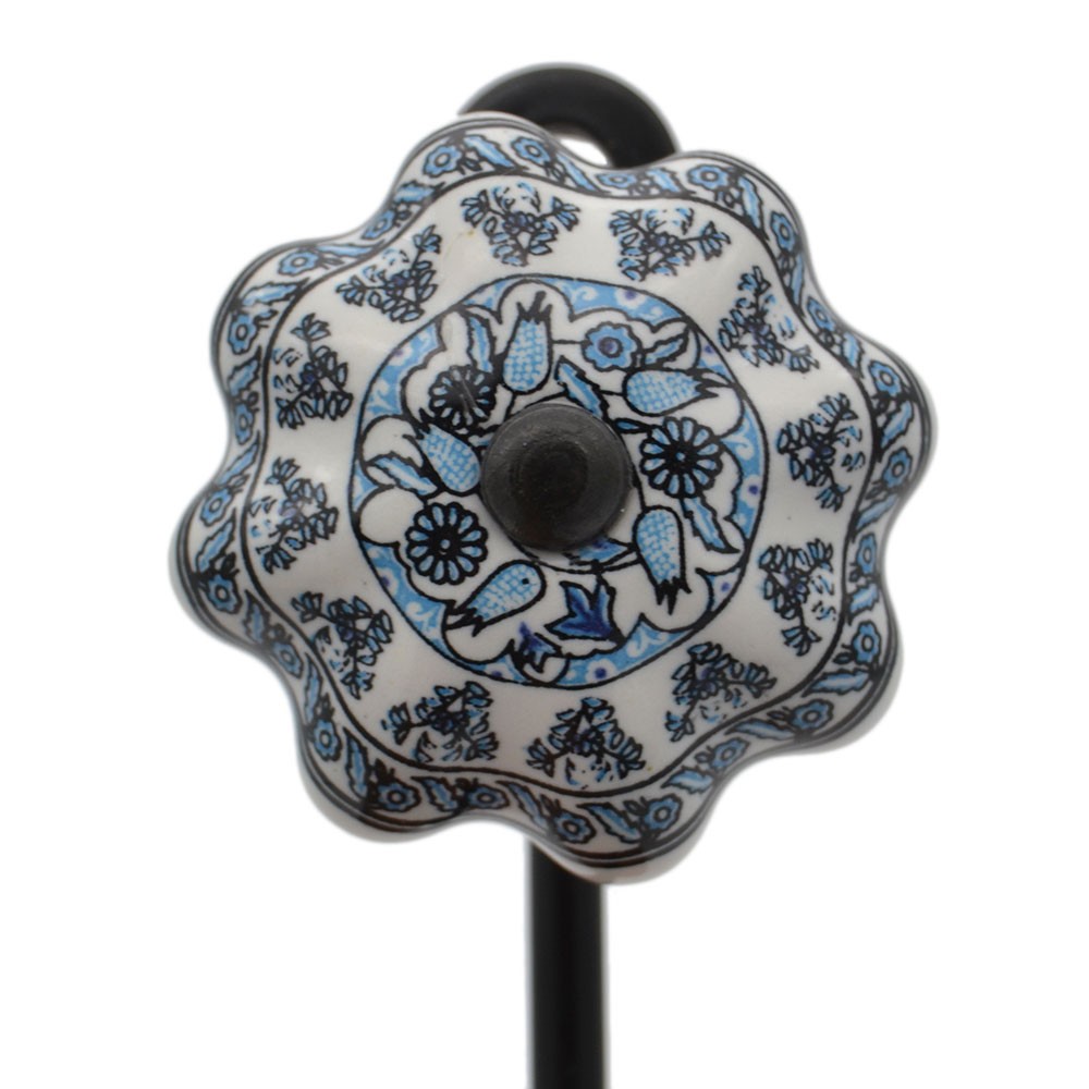 Percha Forja y Cerámica - Diseño Floral - Modelo Turquía