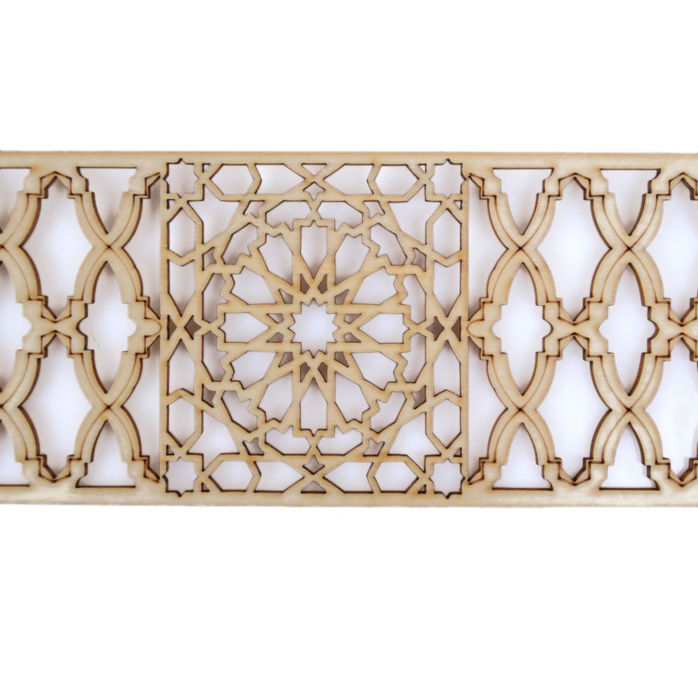 Celosia Arabe Calada - Madera Corte por Laser - Modelo 10 - 50 cm