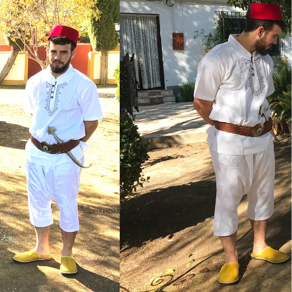 Traje Completo Aladino - Gorro Moro Pantalón Bombacho Babucha