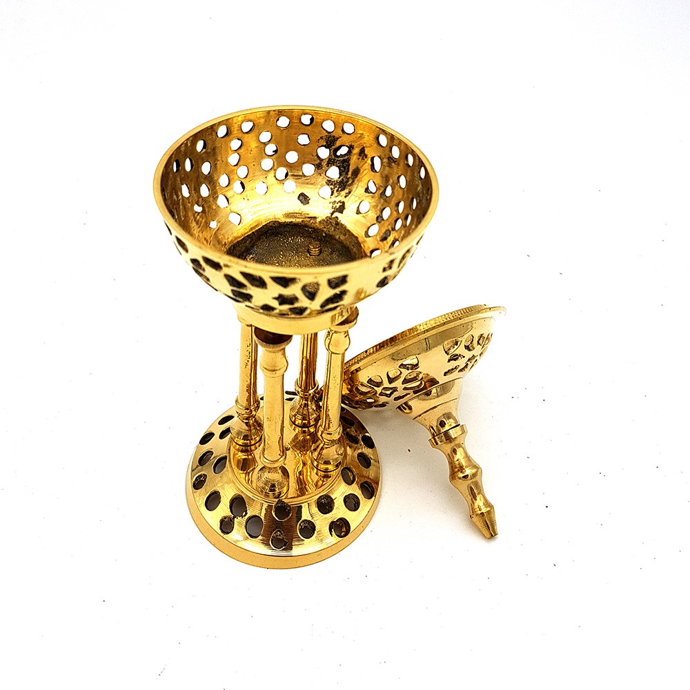 Incensario Bronce - Quemador Incienso en Grano - Modelo JERUSALEN