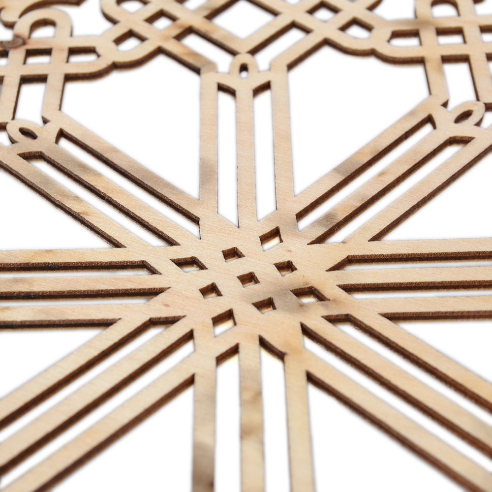 Celosia Decoracion Arabe - Madera Laminada Corte por Laser - Modelo 15 - 25 cm