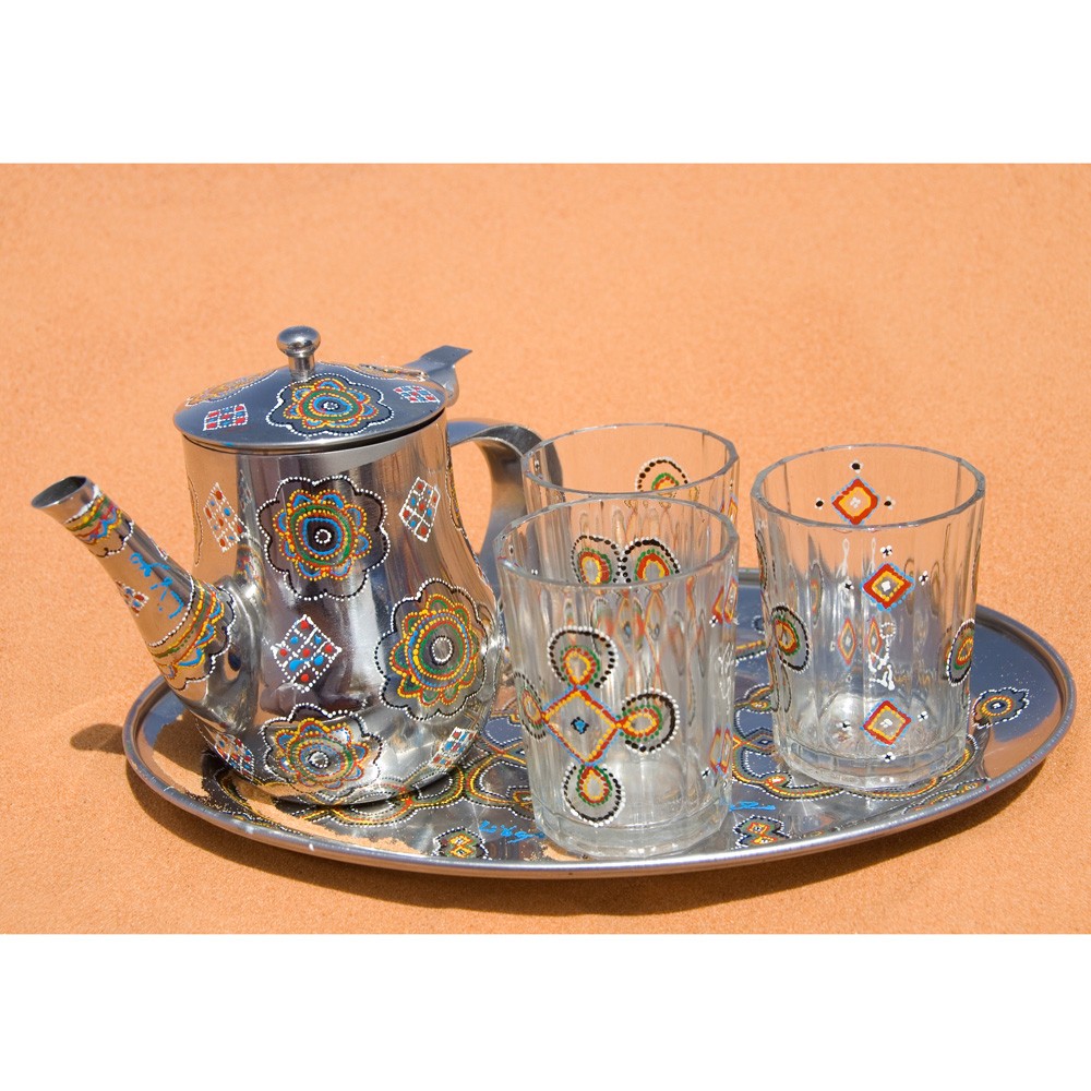 Pack Mauritano Pintado a Mano - 4 Colores - Dibujo Complejo