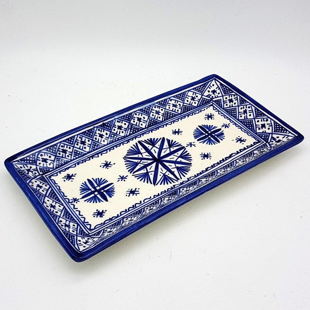 Plato o bandeja Rectangular Cerámica pintado a mano - SERIE FESI
