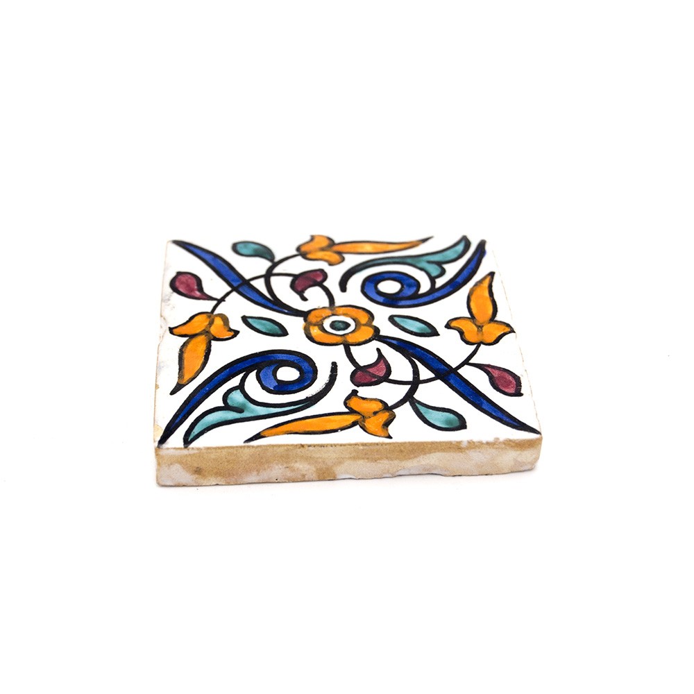 Azulejo Andalusí - Zellige Mosaico Nazari - 10 x 10cm - Artesanía Marroquí - Modelo 66