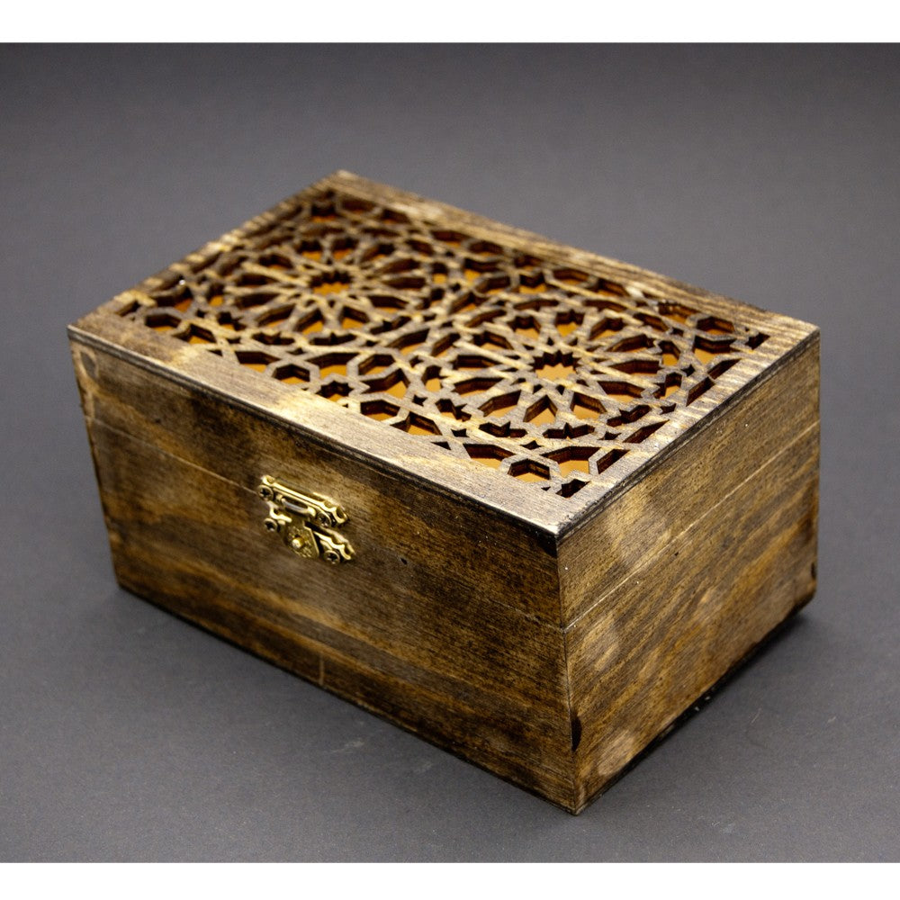 Caja de Madera con Calado Celosía Andalusí - Modelo Albaicín