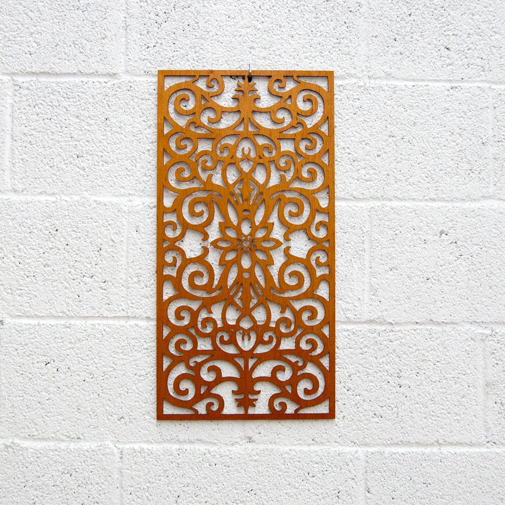 Celosía Madera - Cenefa Floral - 60 x 30 cm