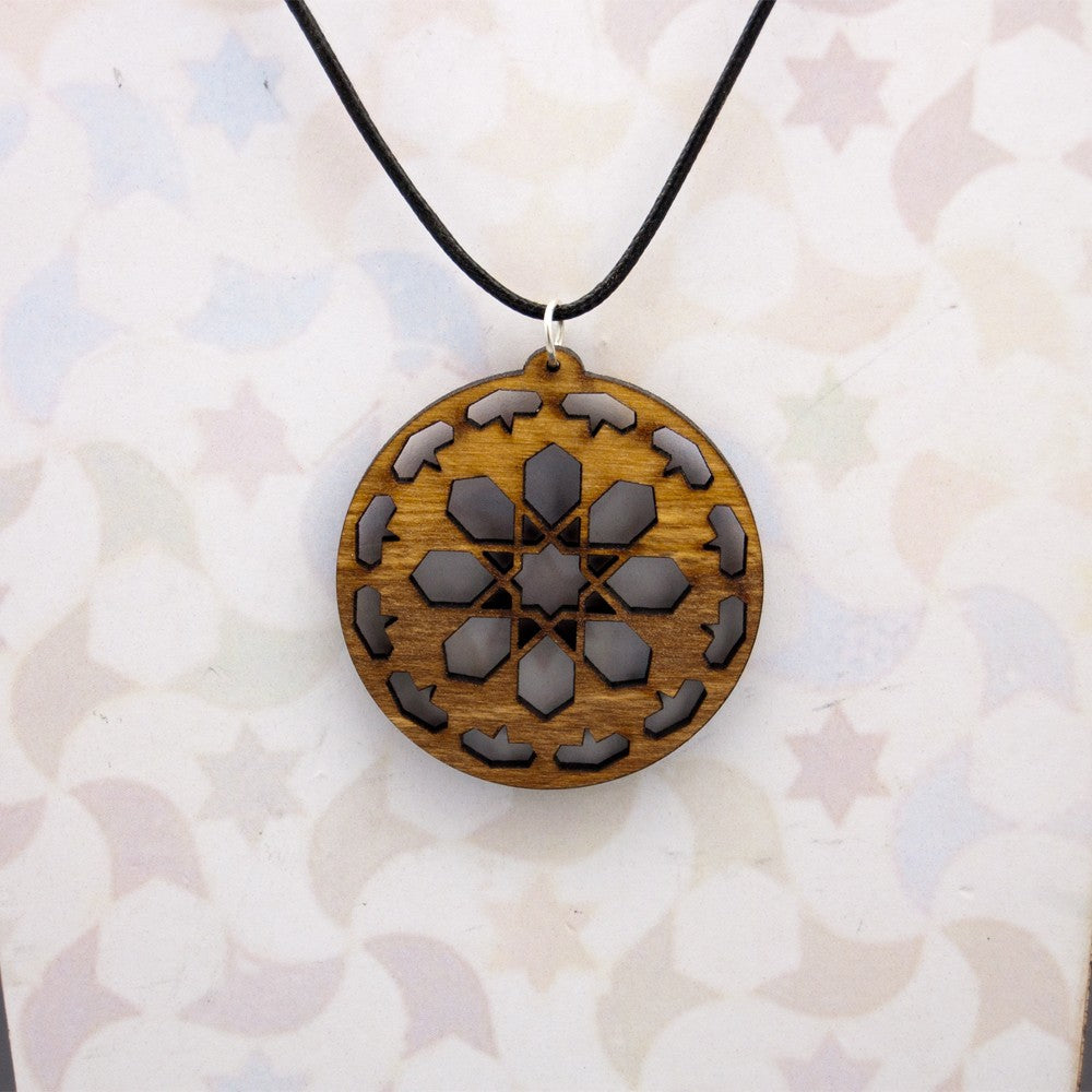 Colgante Madera de Olivo Calada - Diseño Nazarí Alhambra