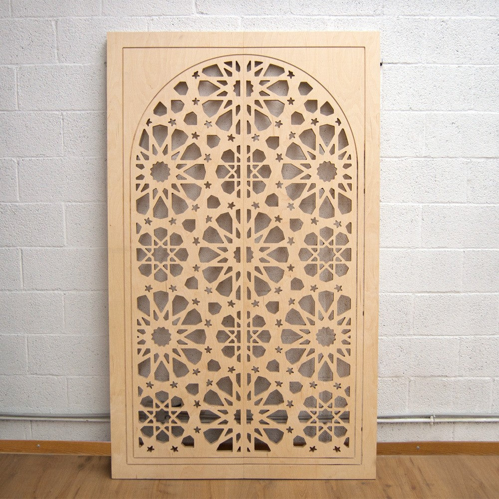 Puerta Celosía Arabe Madera - 200 x 120 cm - Modelo Samai