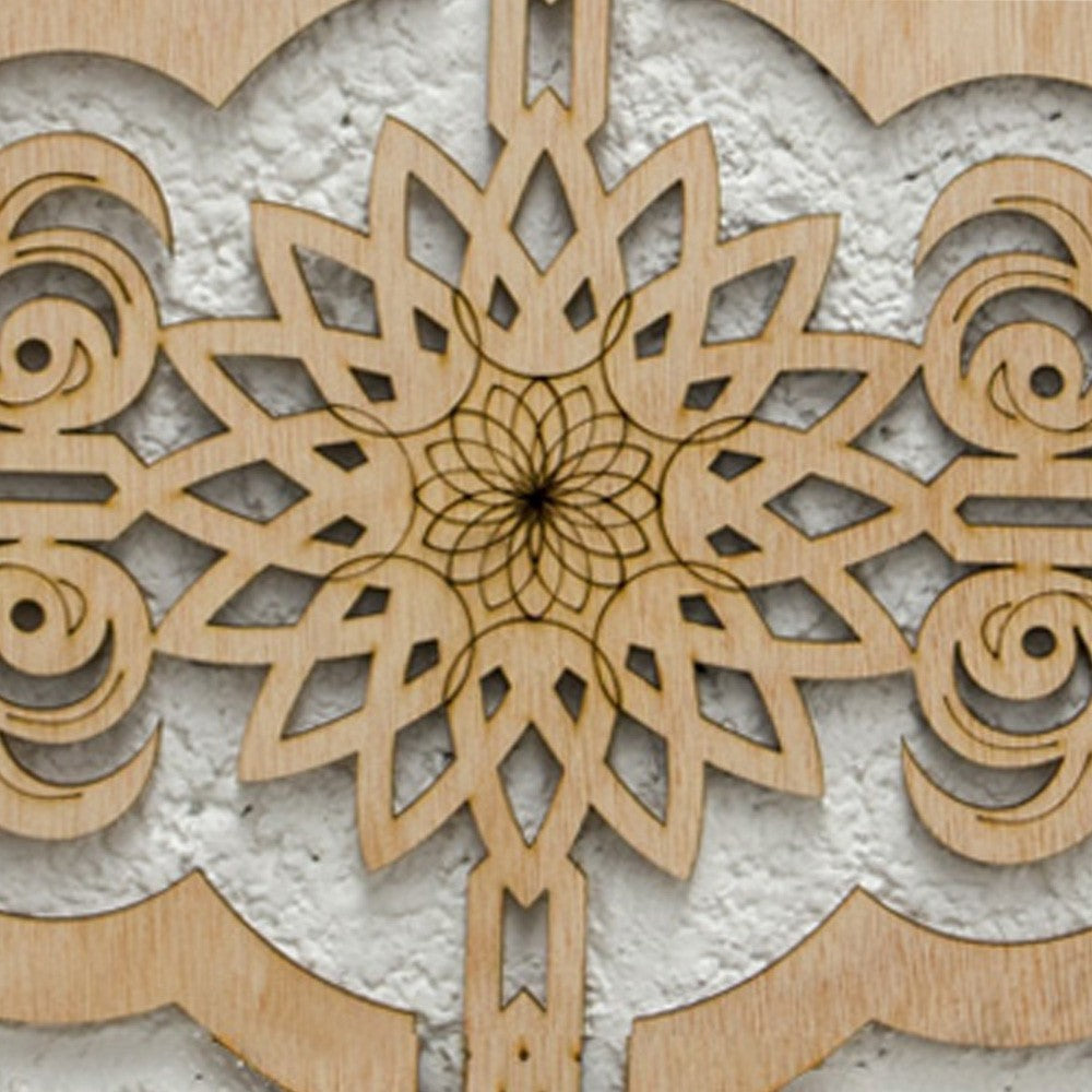 Celosía Madera - Grabado Etnico - Modelo Niger - 50 cm