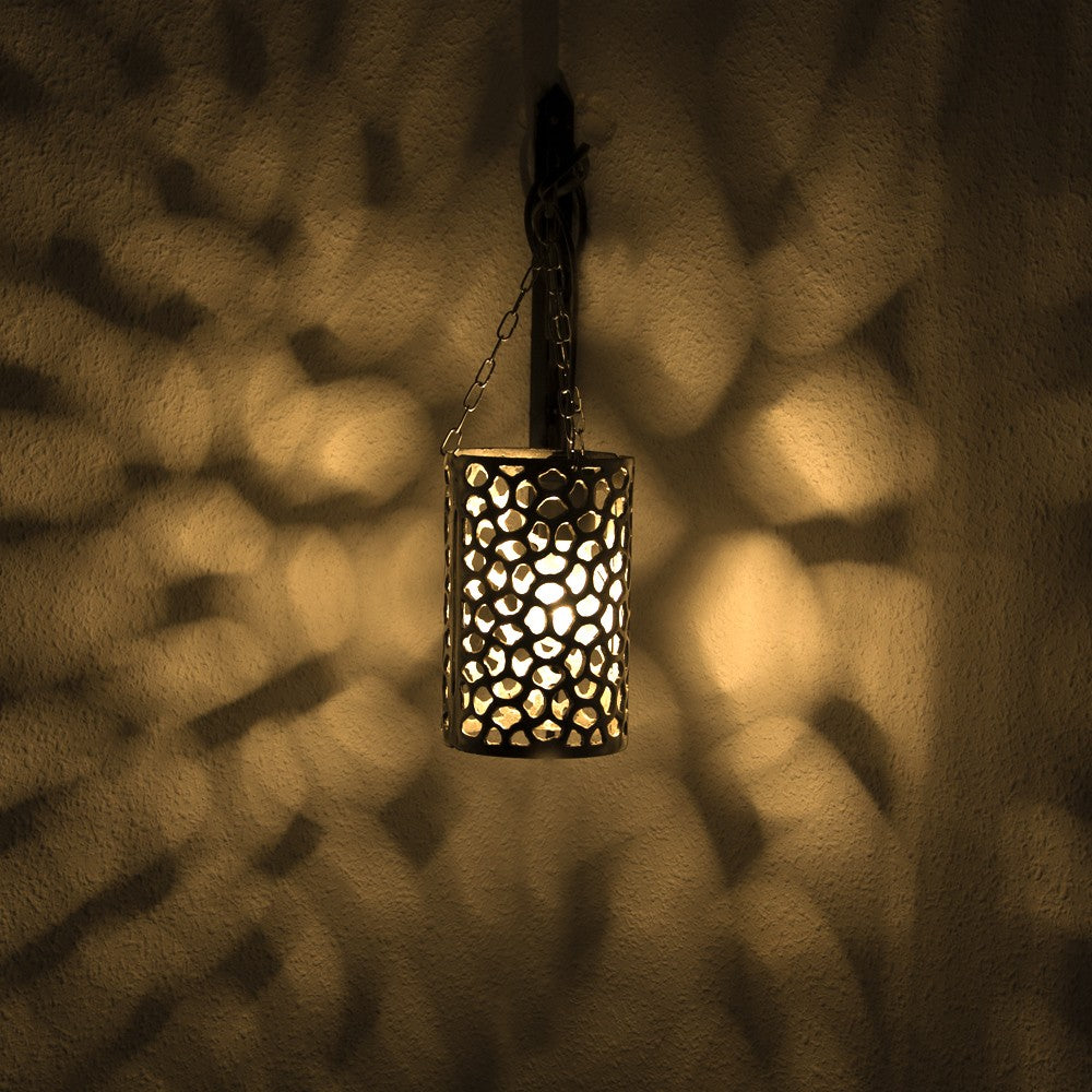 Lámpara Techo Aluminio Cilindro Estilo Andalusí - Artesania Marroqui - Modelo Bahar