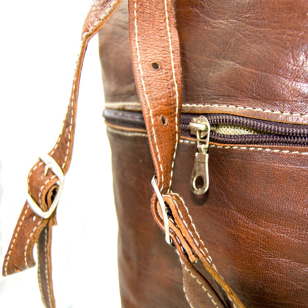 Mochila de Cuero Gigante - Excursiones - 45 cm - Modelo Kabir