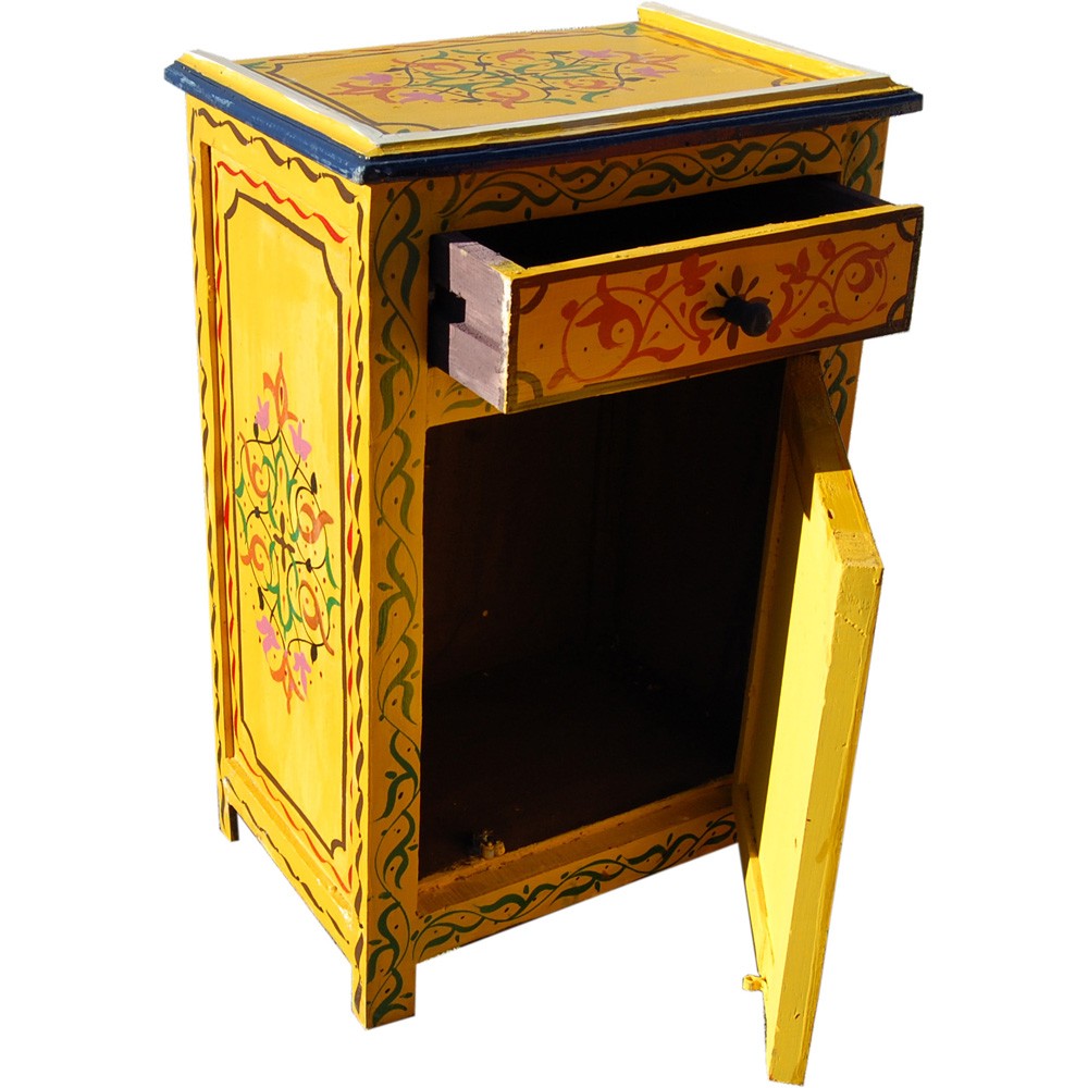 Mesita de Noche Andalusí Pintada a Mano - Varios Colores