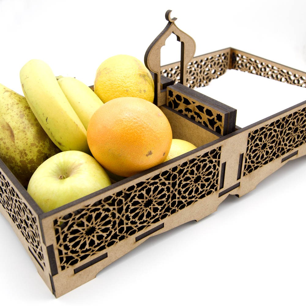 Servilletero - Posavasos - Frutero - Diseño Alhambra - 37 x 18 cm
