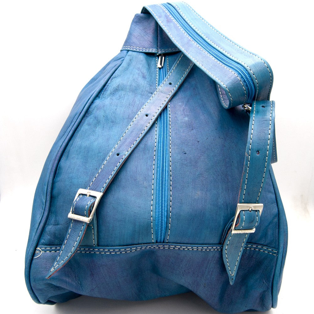 Mochila o bandolera Cuero 100% - Colores Vivos - Modelo Alkataf Kabir