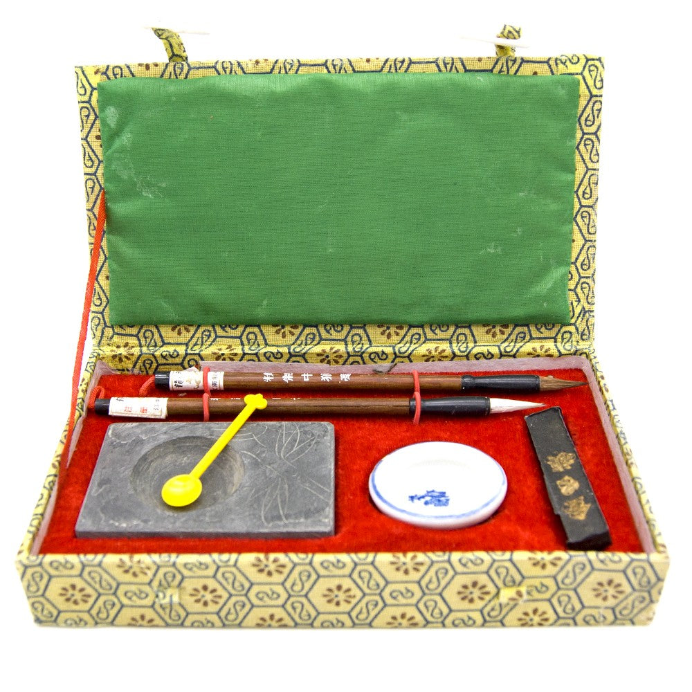 Pack Tinta China - Pinceles + Tinta + Tintero + cucharita