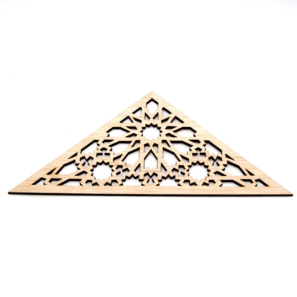 Celosía Árabe Triangular - Madera Laminada - Diseño Muzalazat