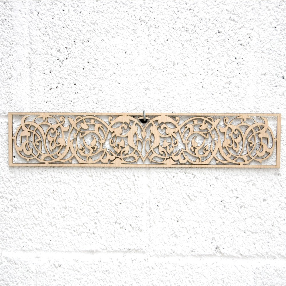 celosía Árabe Madera 10x50cm - Diseños Geométricos - Corte por Laser - Modelo allablab
