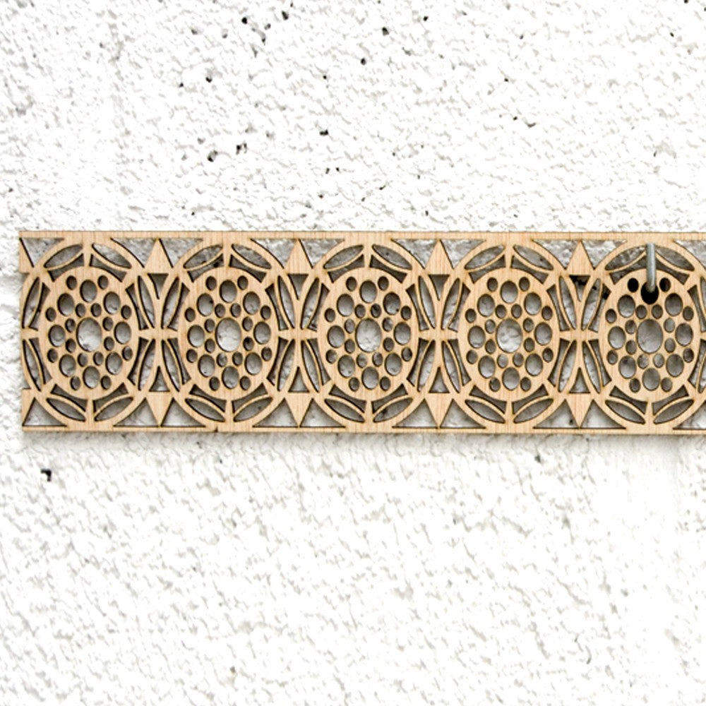 Celosía Árabe Madera 10x50cm - Diseños Geométricos - Corte por Laser - Modelo aldawayir