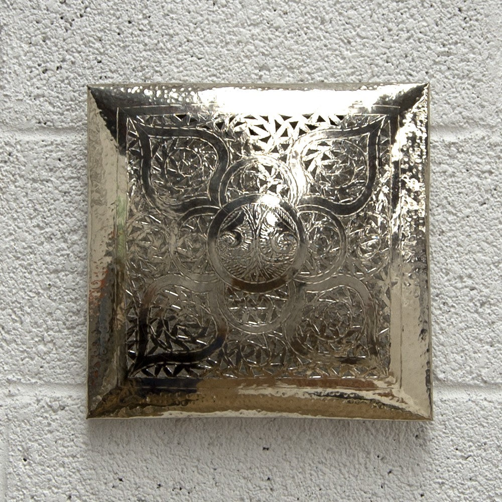 Aplique Árabe Pared - Latón Niquelado - Modelo khabazaa