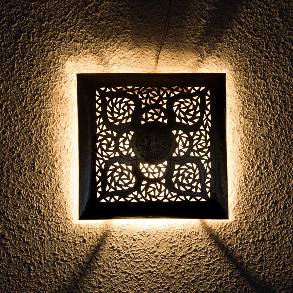 Aplique Arabe Pared - Latón Dorado - Modelo Dhahabi