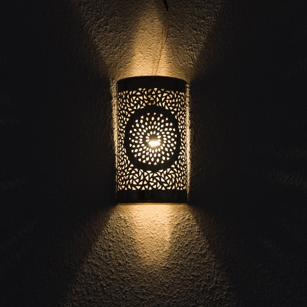 Aplique Árabe Cilindro - Latón Niquelado- Modelo Samawat