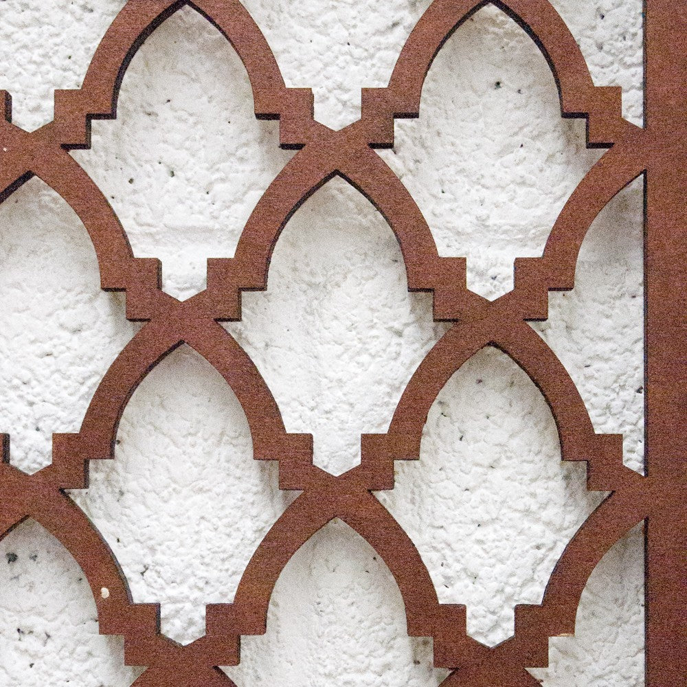 Cabecero Árabe Cama 160cm - Madera - Barnizado Caoba - Modelo Bab Mansurein