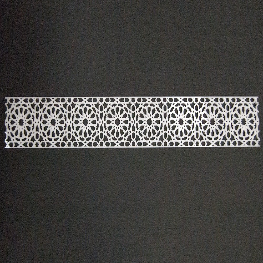 Plantilla Celosía Árabe Metacrilato 50 x 10 - Modelo Alhambra