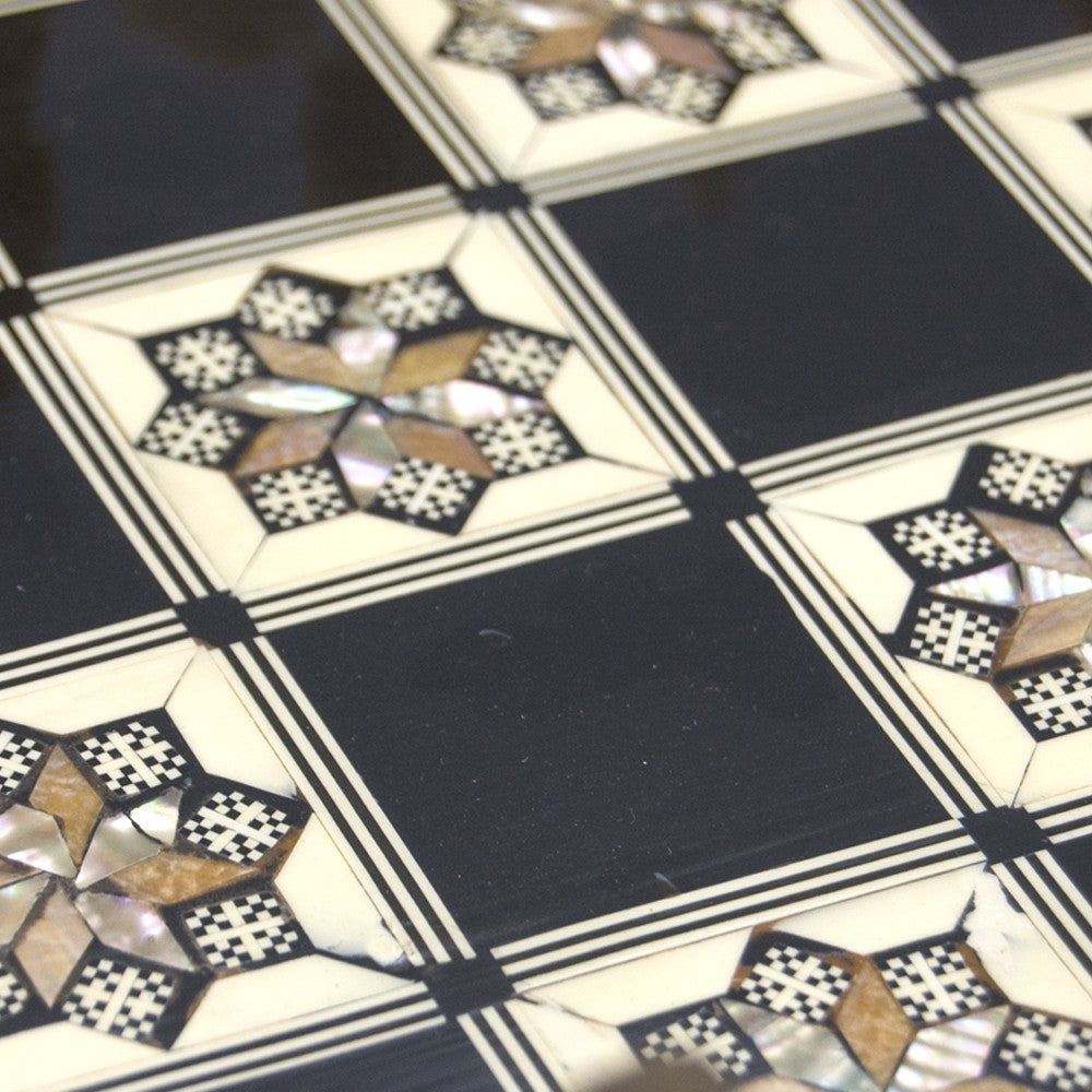 Ajedrez estilo Árabe - Taracea y Hueso Tallado 40x40cm