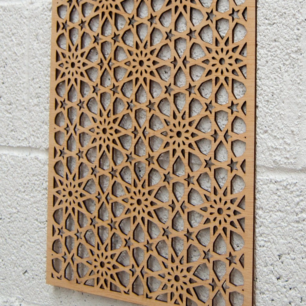 Celosía Madera - Diseño Meknesi - 60 x 30 cm