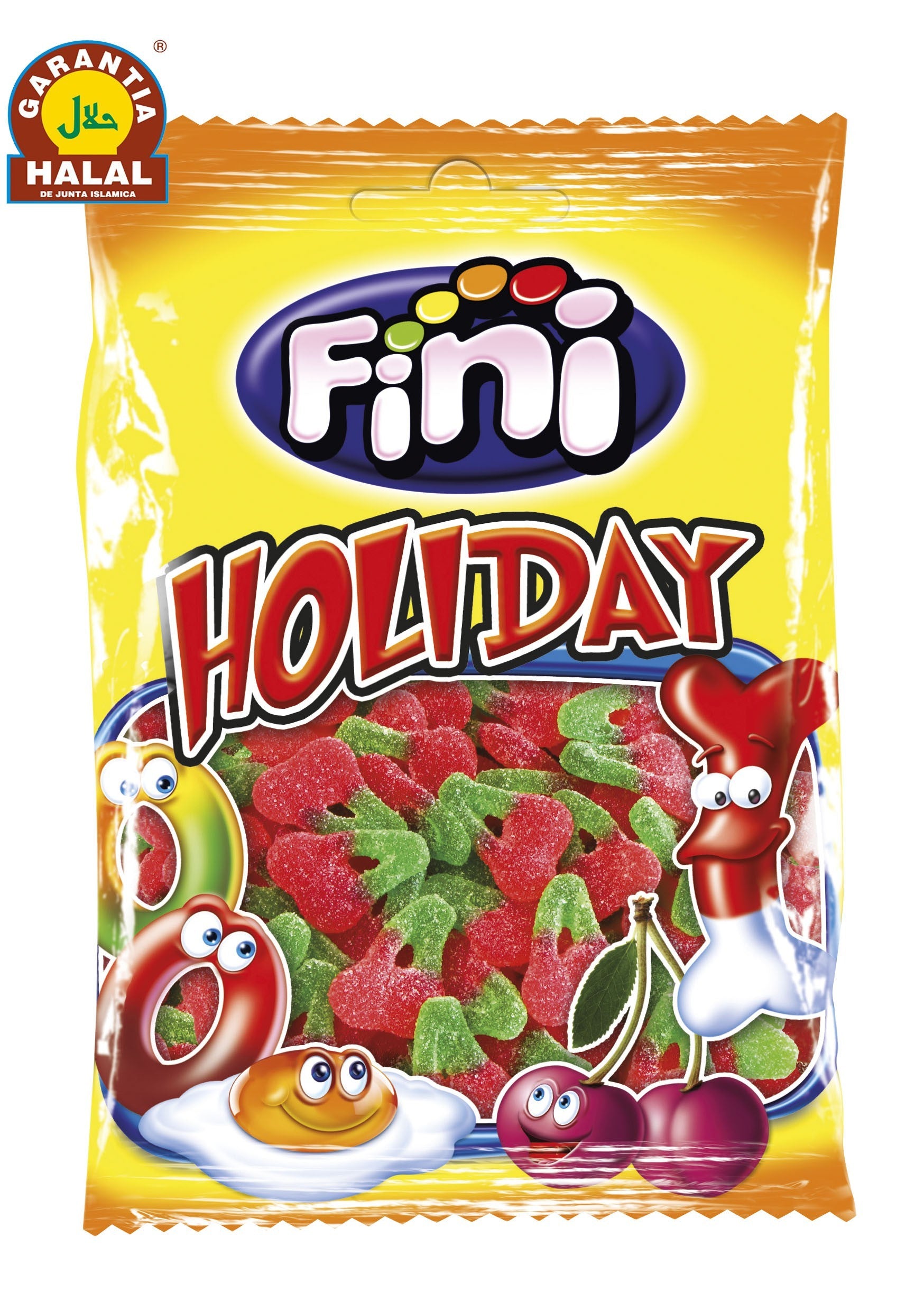 Cerezas - Golosinas Halal - Sin Gluten y 0% Grasa - Fini - 90 gr