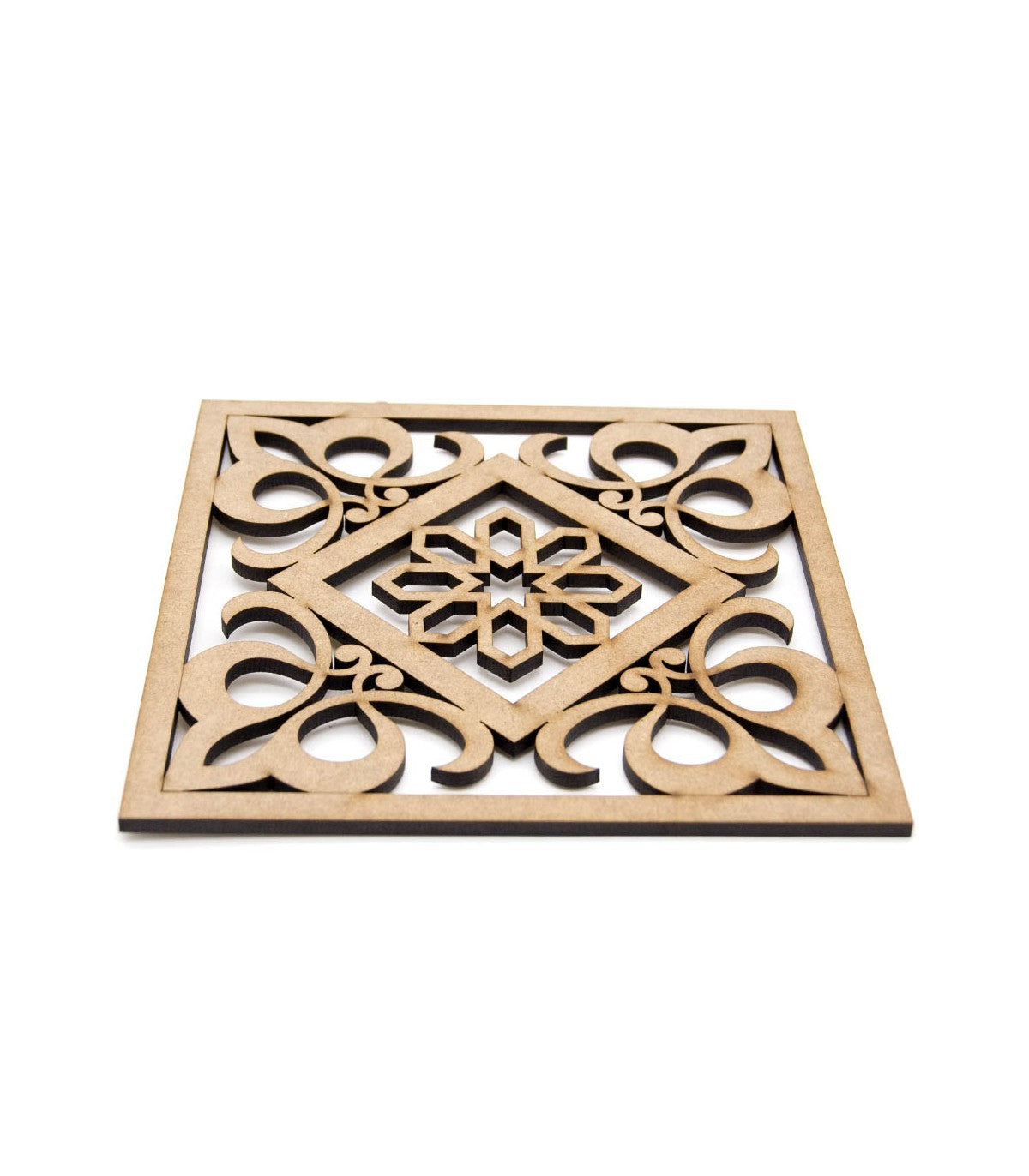 Salvamantel - 30x30 cm - DM - Corte Láser - Diseño barroco-árabe