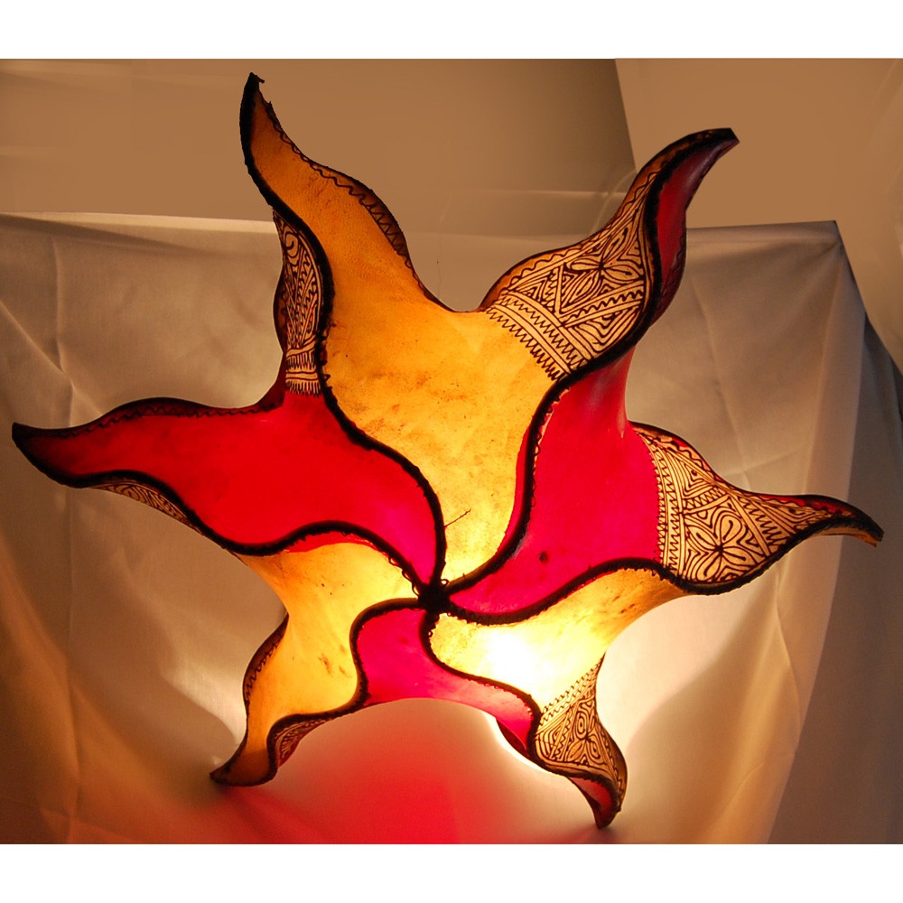 Lámpara Sol Plafón - Piel Forja -Pintada en Henna -45 cm-Colores