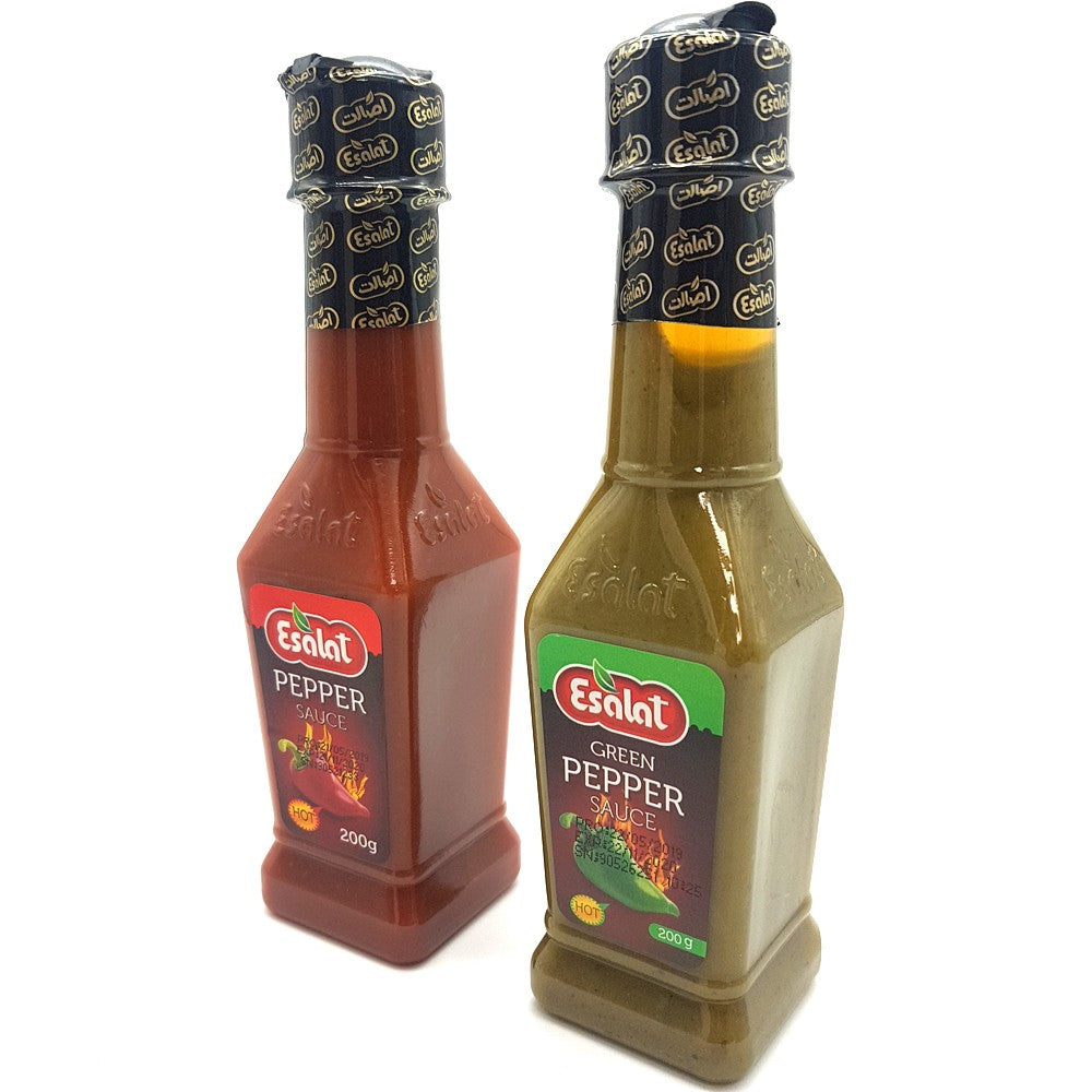 Pack 2 x Salsa picante Pimiento rojo y verde - Pepper Sauce - Hot - 2 x 200gr