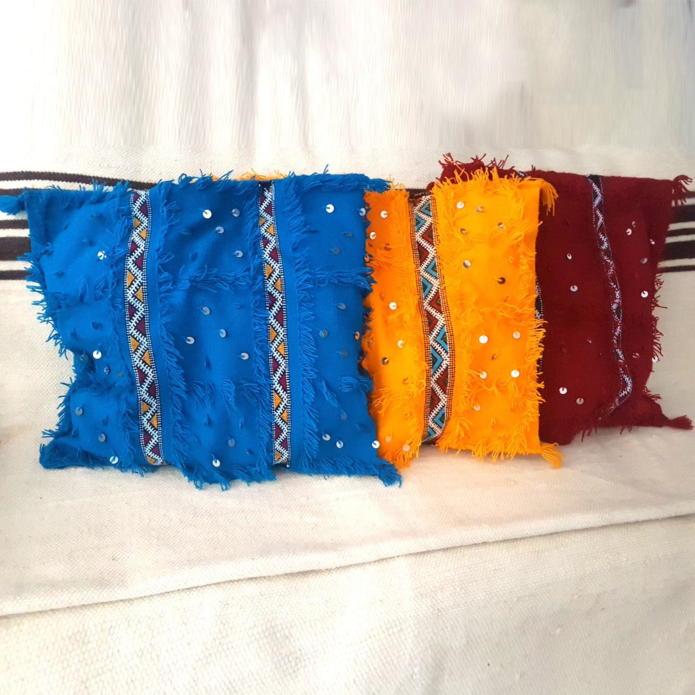 Funda Cojín Bereber - Algodón y Lana - Artesanales - 56cm - Modelo Bereber Waahid