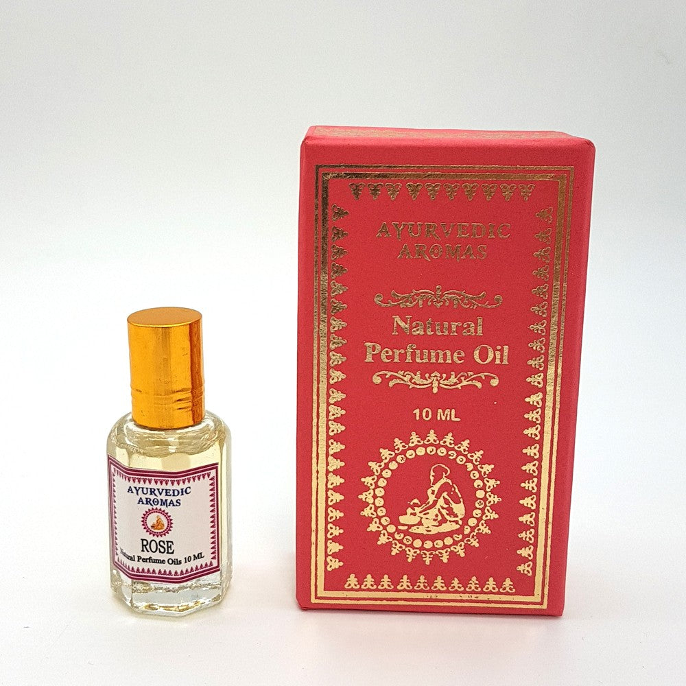 Perfume Natural - Rosa - 0% Alcohol - Aromas Ayurvédicos - 10 ml