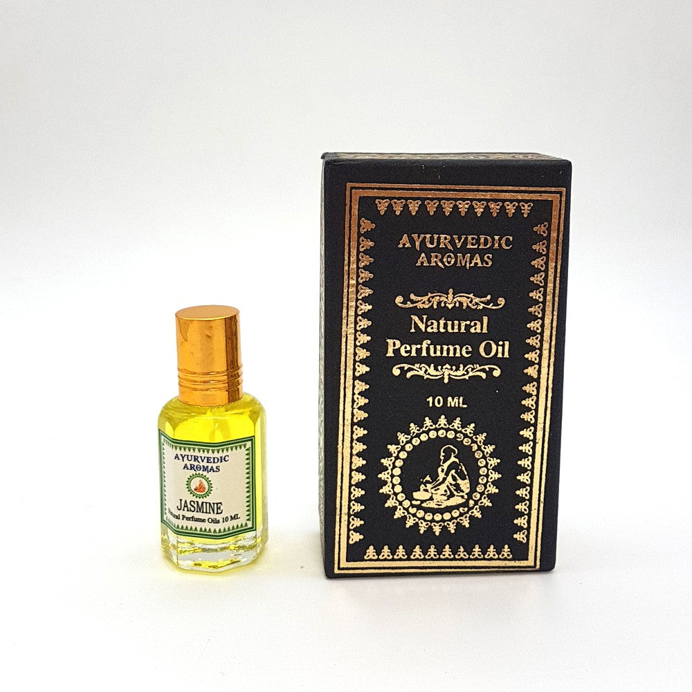 Perfume Natural - Jazmín - 0% Alcohol - Aromas Ayurvédicos - 10 ml