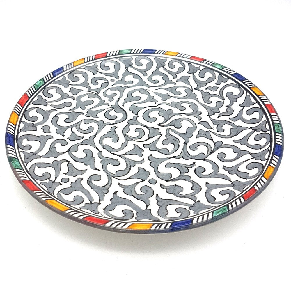 Plato Plano Trinchero - Pizzas - 26cm - Ceramica Blanca FES - Modelo LAHAM