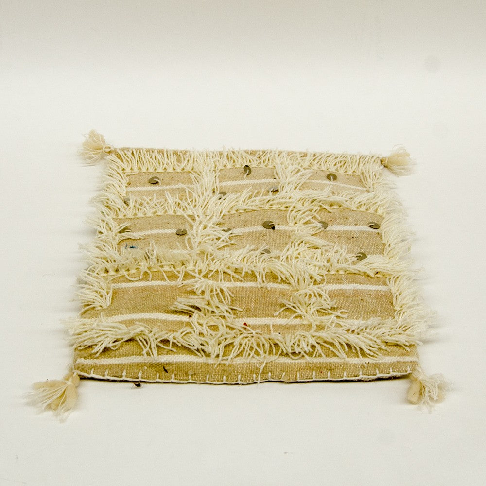 Funda Cojín Bereber - Estilo Vintage - 35cm x 35cm - Blanco