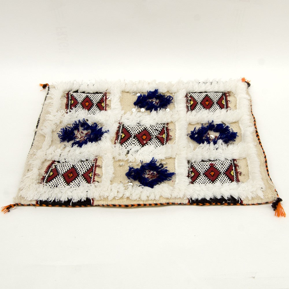 Funda Cojín Bereber - Estilo Vintage - 55cm x 45cm - Fondo Blanco