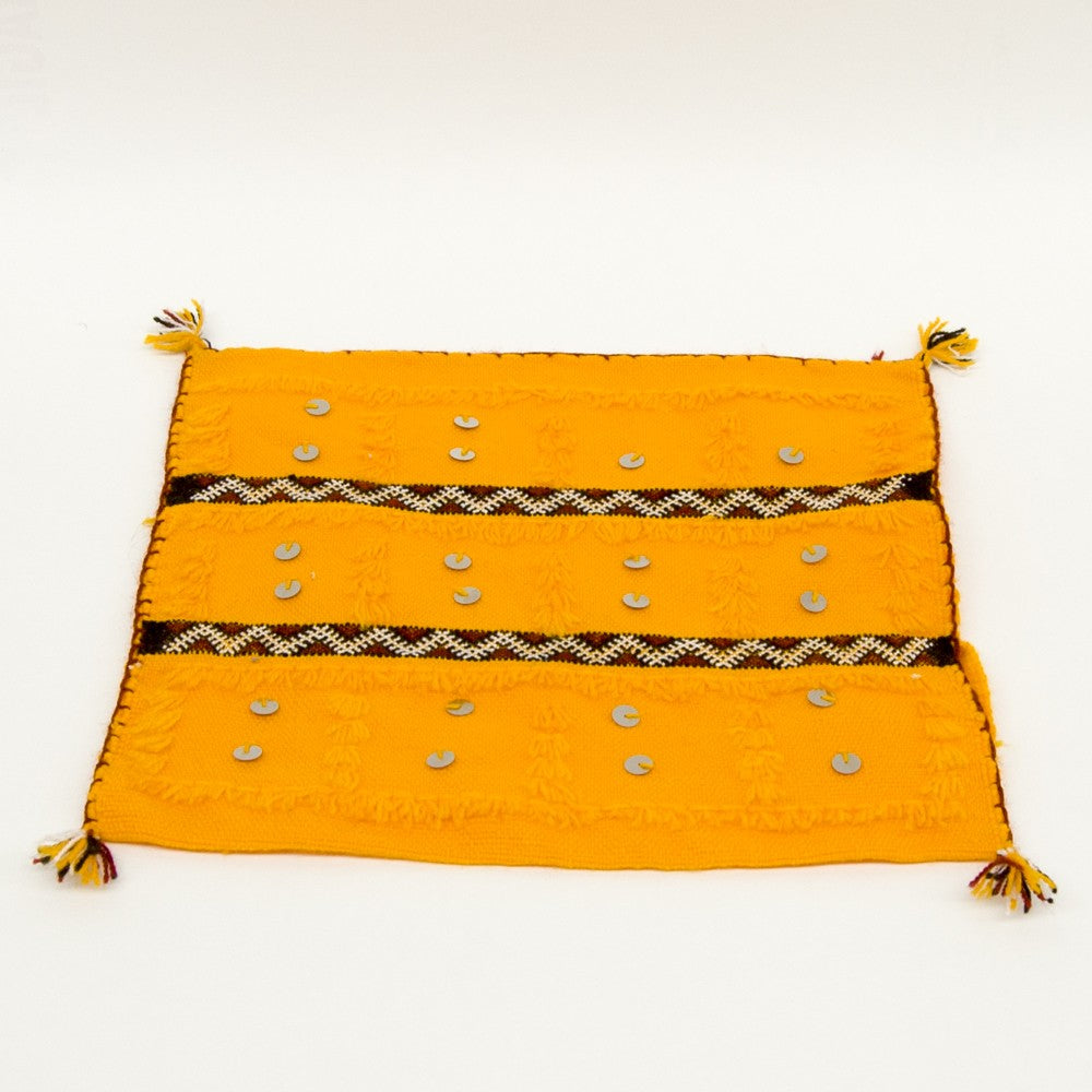 Funda Cojín Bereber - Estilo Vintage - 36cm x 36cm - Amarillo